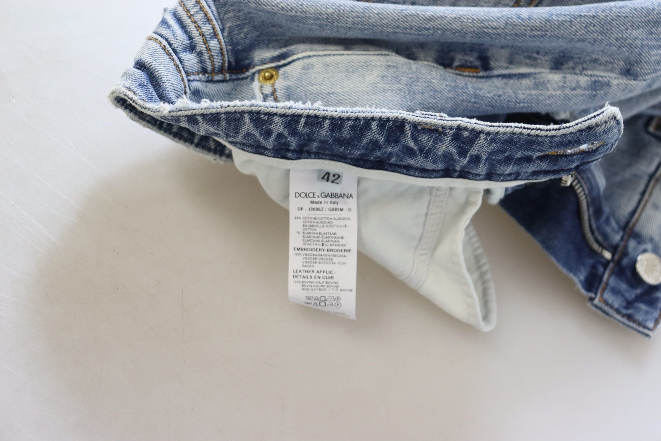 Blue Cotton Stretch Skinny Low Waist Denim Jeans - ventzia