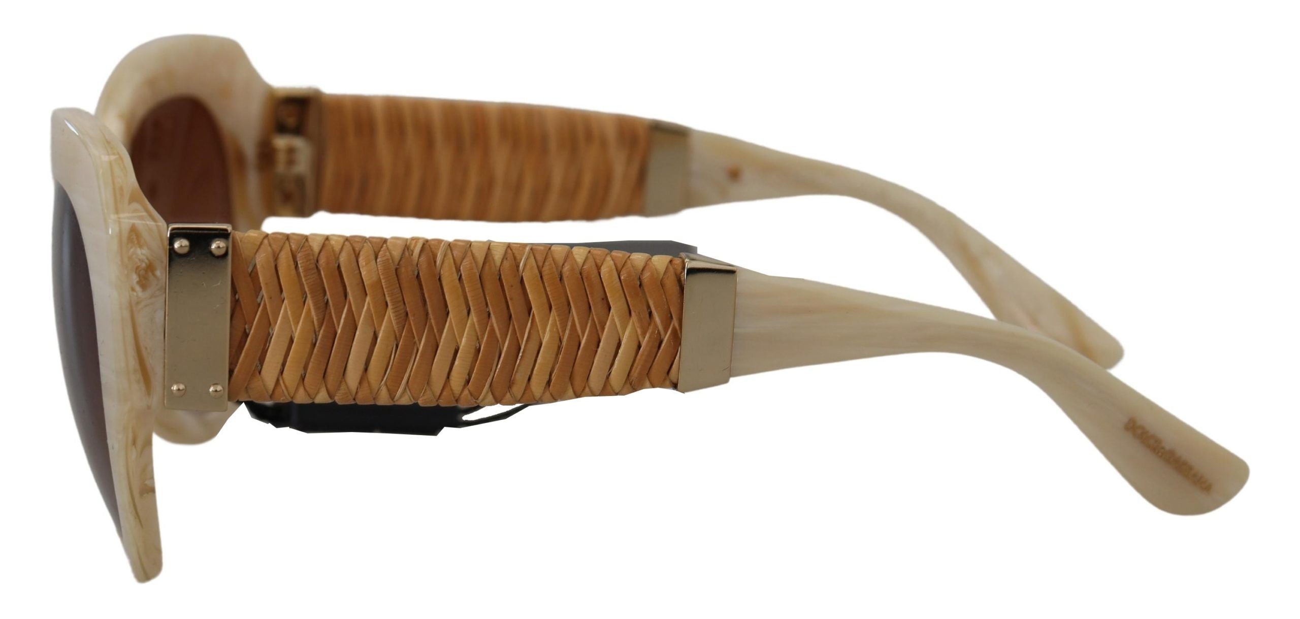 Beige Acetate Full Rim Brown Lense DG4294 Sunglasses - ventzia