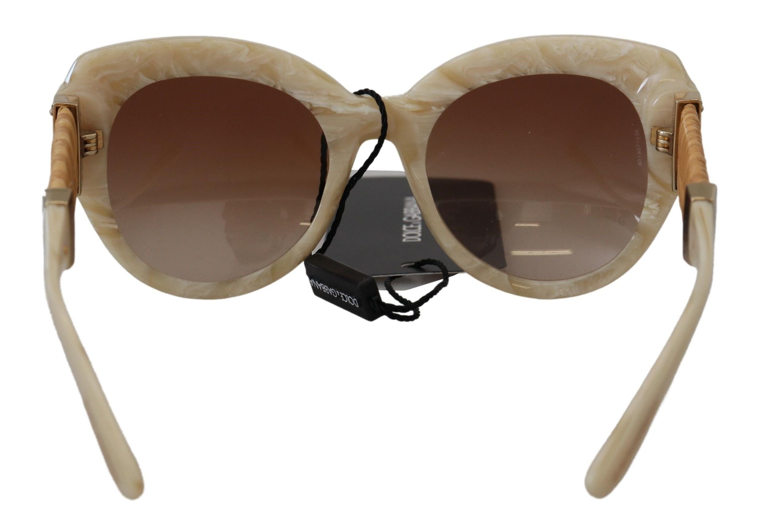Beige Acetate Full Rim Brown Lense DG4294 Sunglasses - ventzia