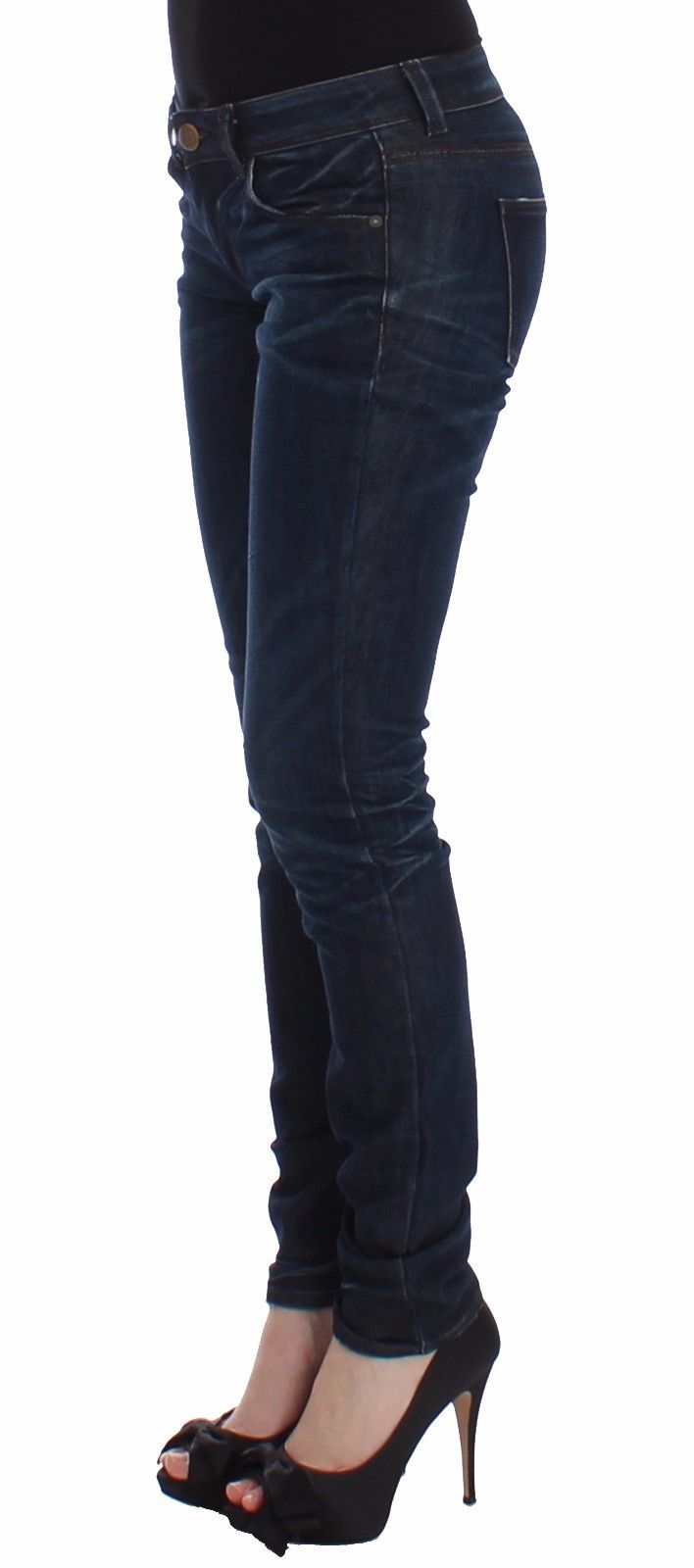 Ermanno Scervino Chic Dark Blue Skinny Jeans - ventzia
