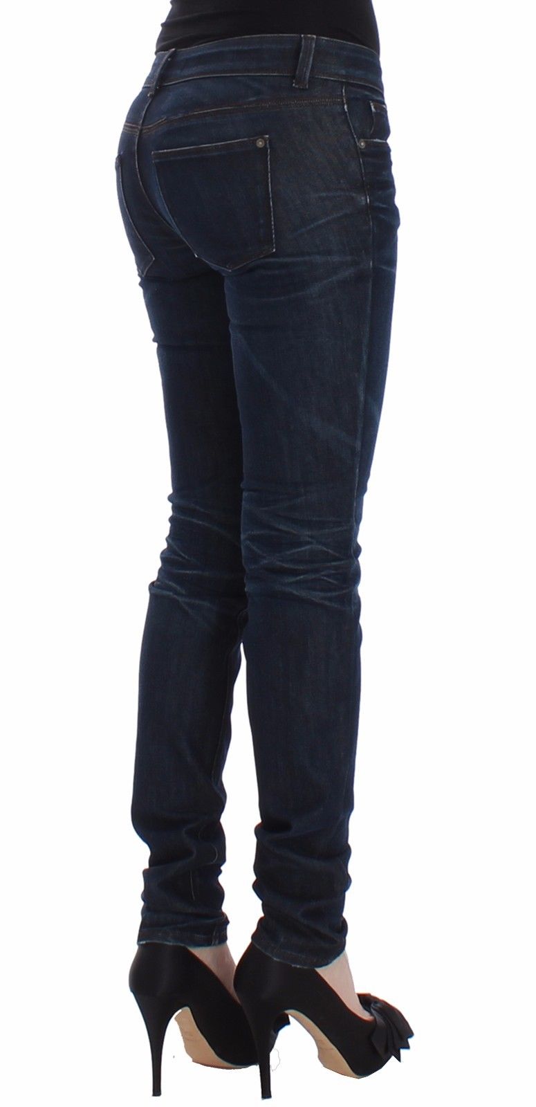 Ermanno Scervino Chic Dark Blue Skinny Jeans - ventzia