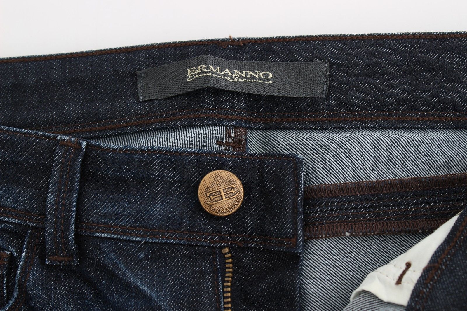 Ermanno Scervino Chic Dark Blue Skinny Jeans - ventzia