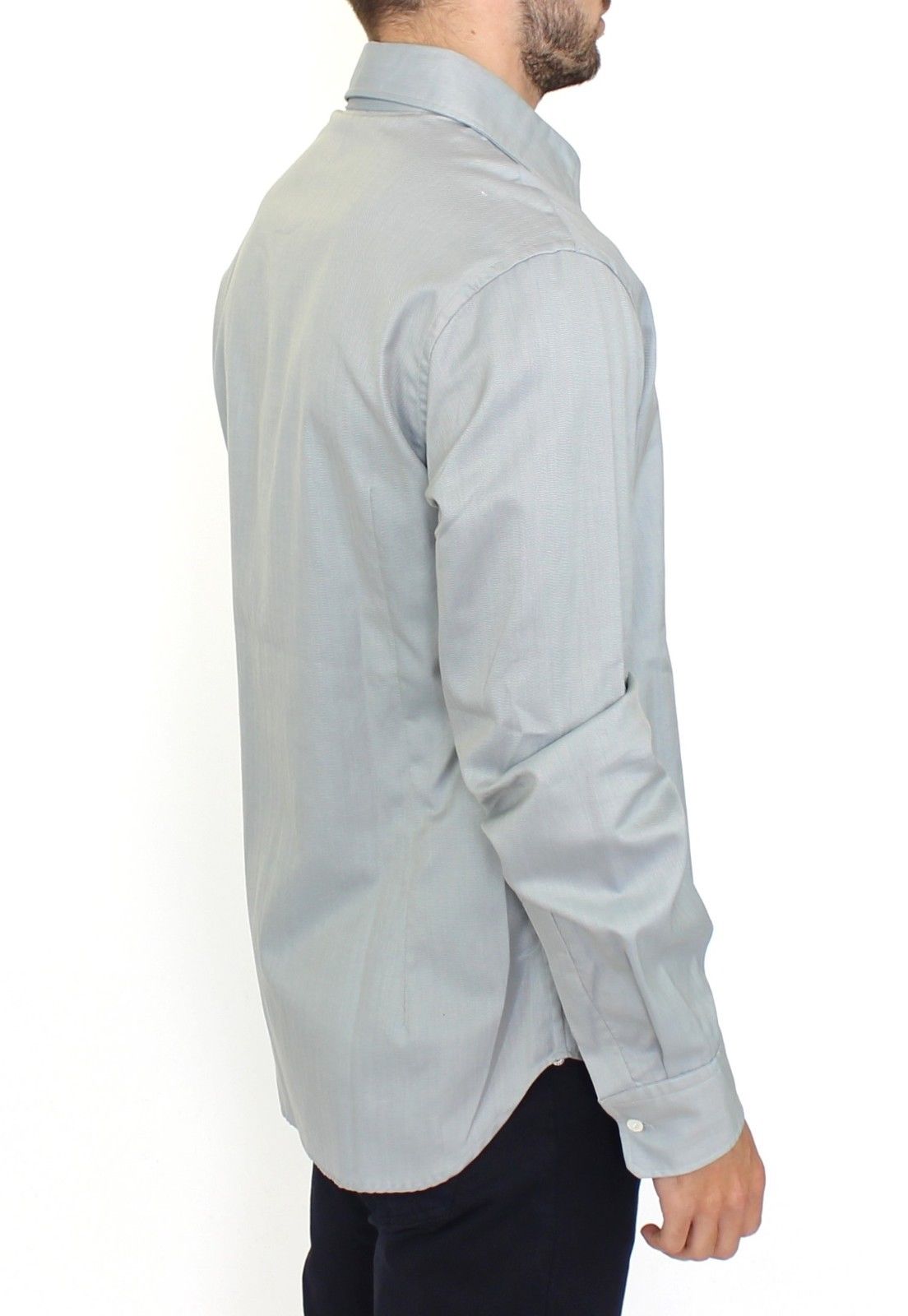 Elegance Unleashed Gray Casual Button-Front Shirt - ventzia