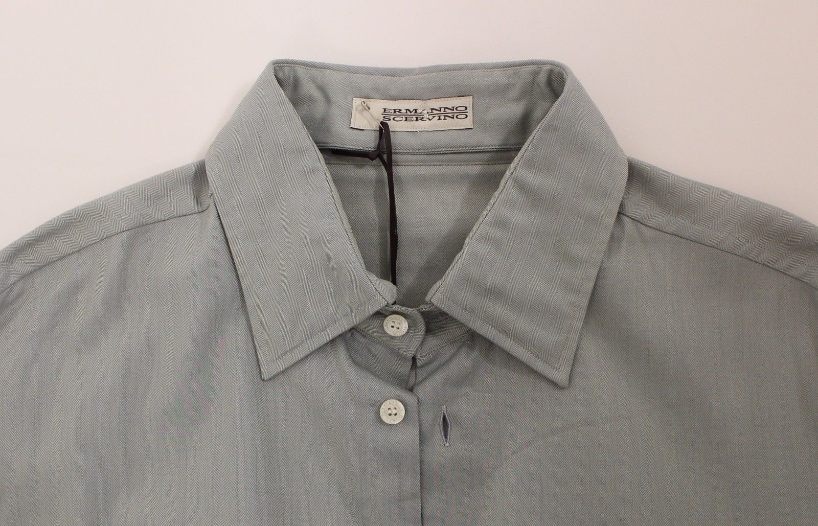 Elegance Unleashed Gray Casual Button-Front Shirt - ventzia