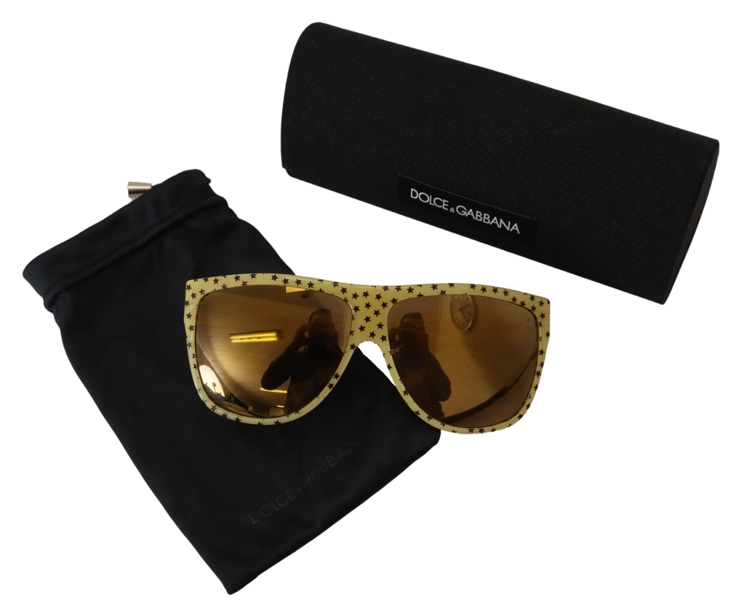 Yellow Stars Acetate Square Shades DG4125 Sunglasses - ventzia