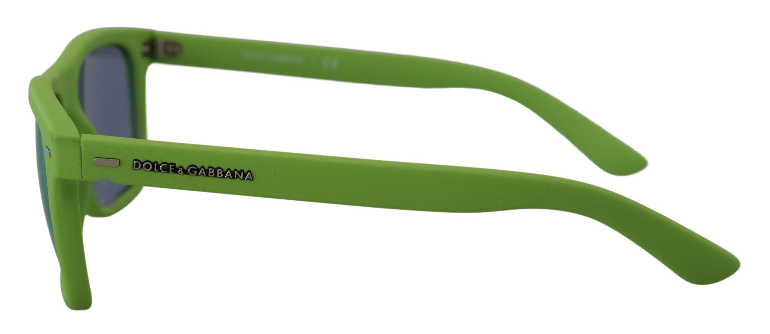 Green Rubber Full Rim Frame Shades DG6095 Acid Sunglasses - ventzia