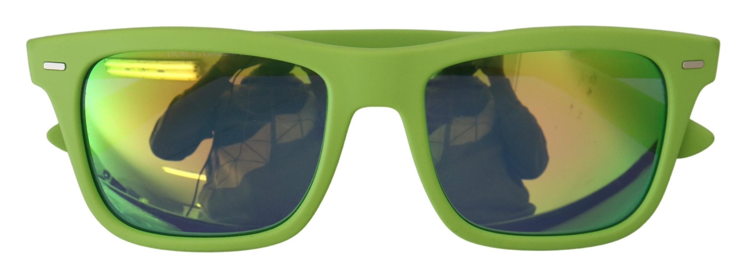 Green Rubber Full Rim Frame Shades DG6095 Acid Sunglasses - ventzia
