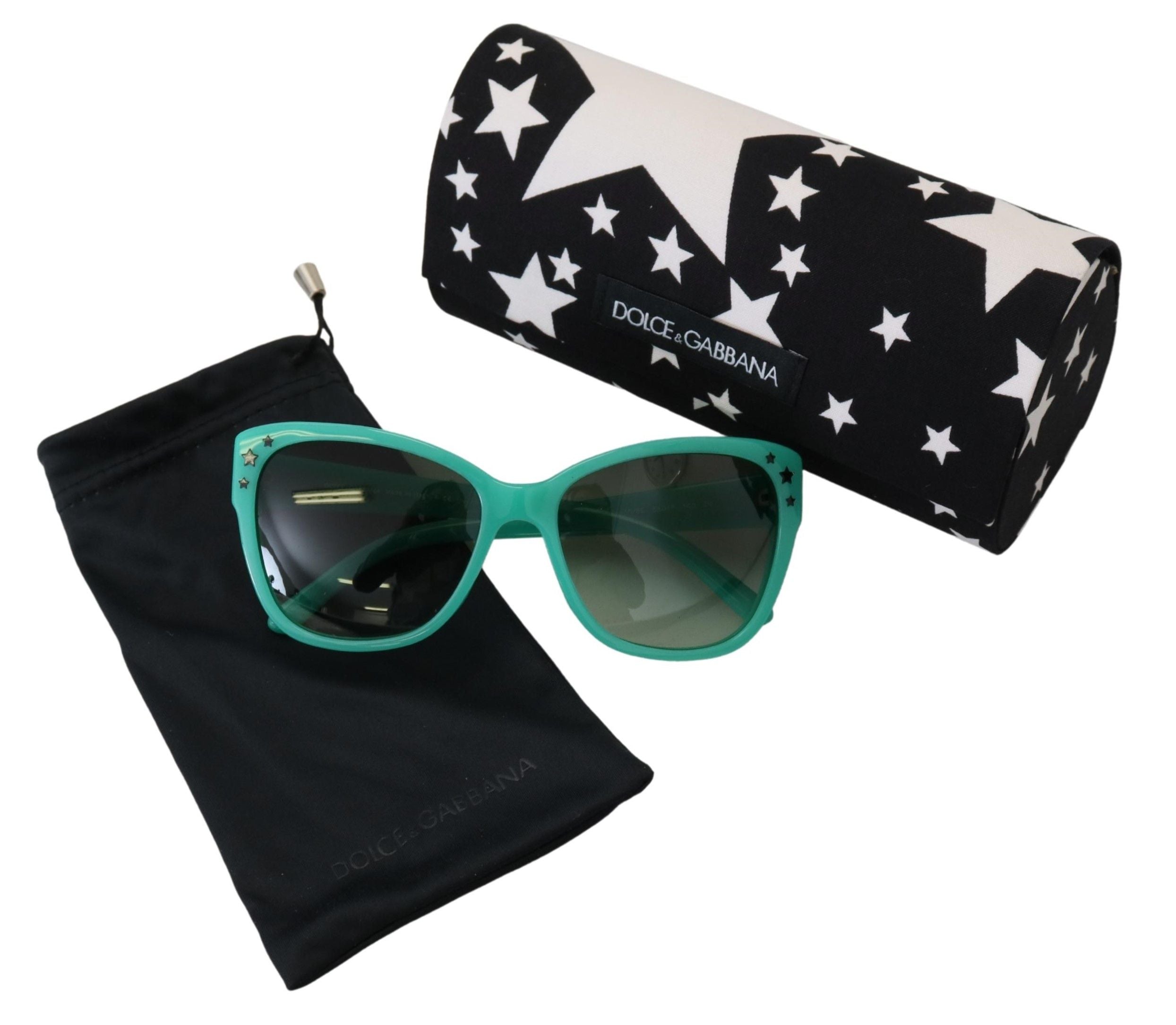 Green Stars Acetate Square Shades DG4124 Sunglasses - ventzia