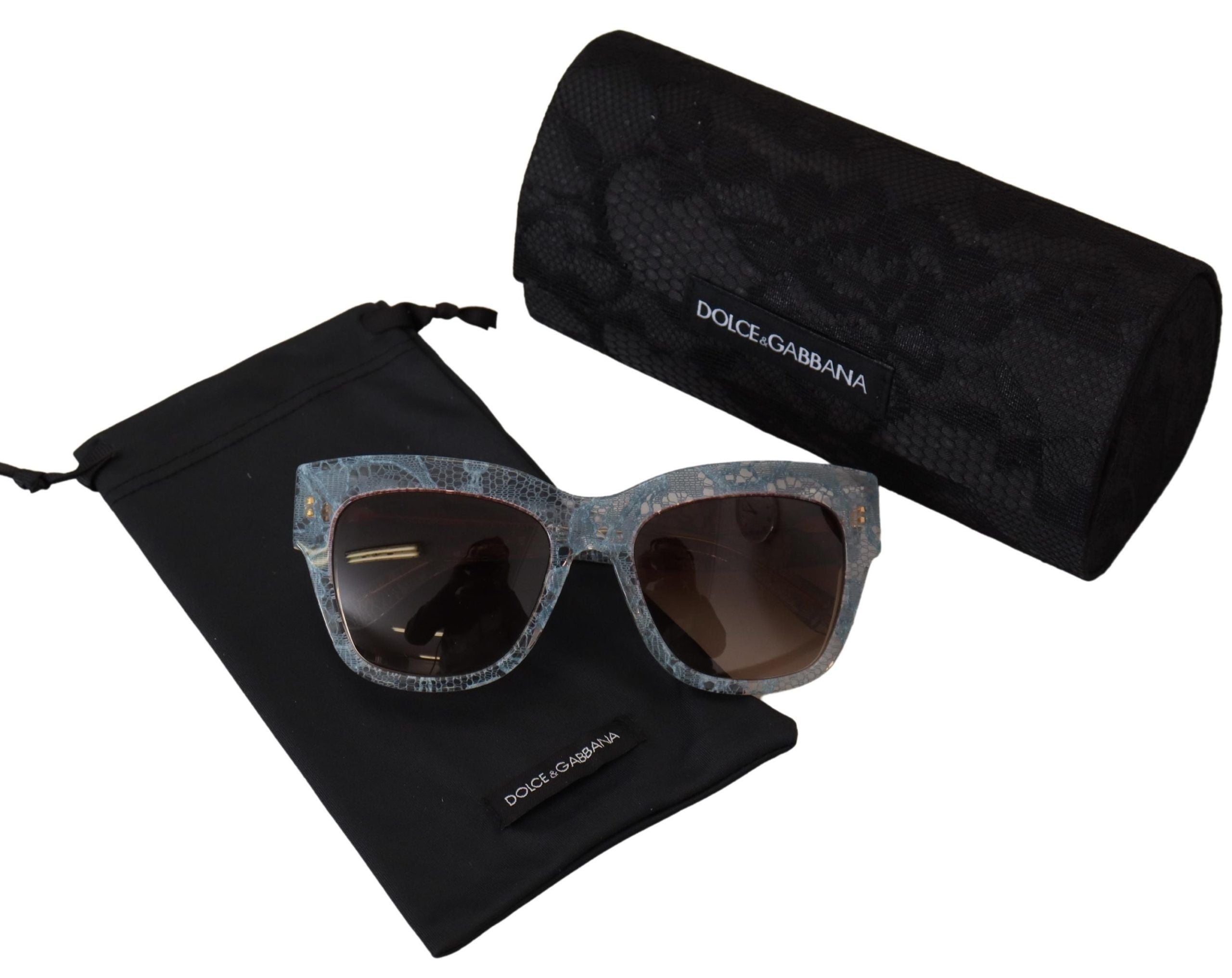 Blue Lace Acetate Rectangle DG4231 Shades Sunglasses - ventzia
