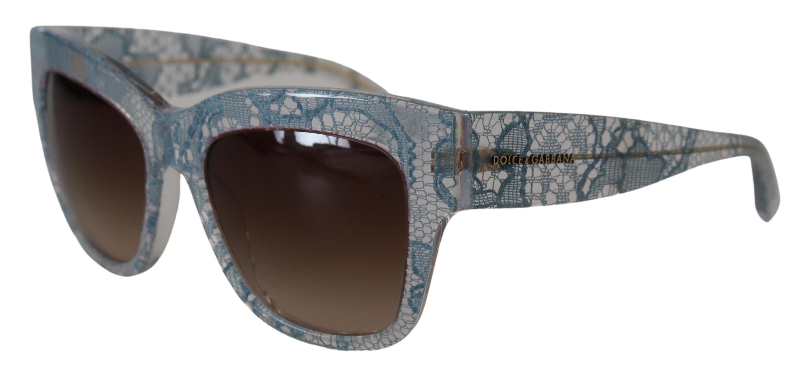 Blue Lace Acetate Rectangle DG4231 Shades Sunglasses - ventzia
