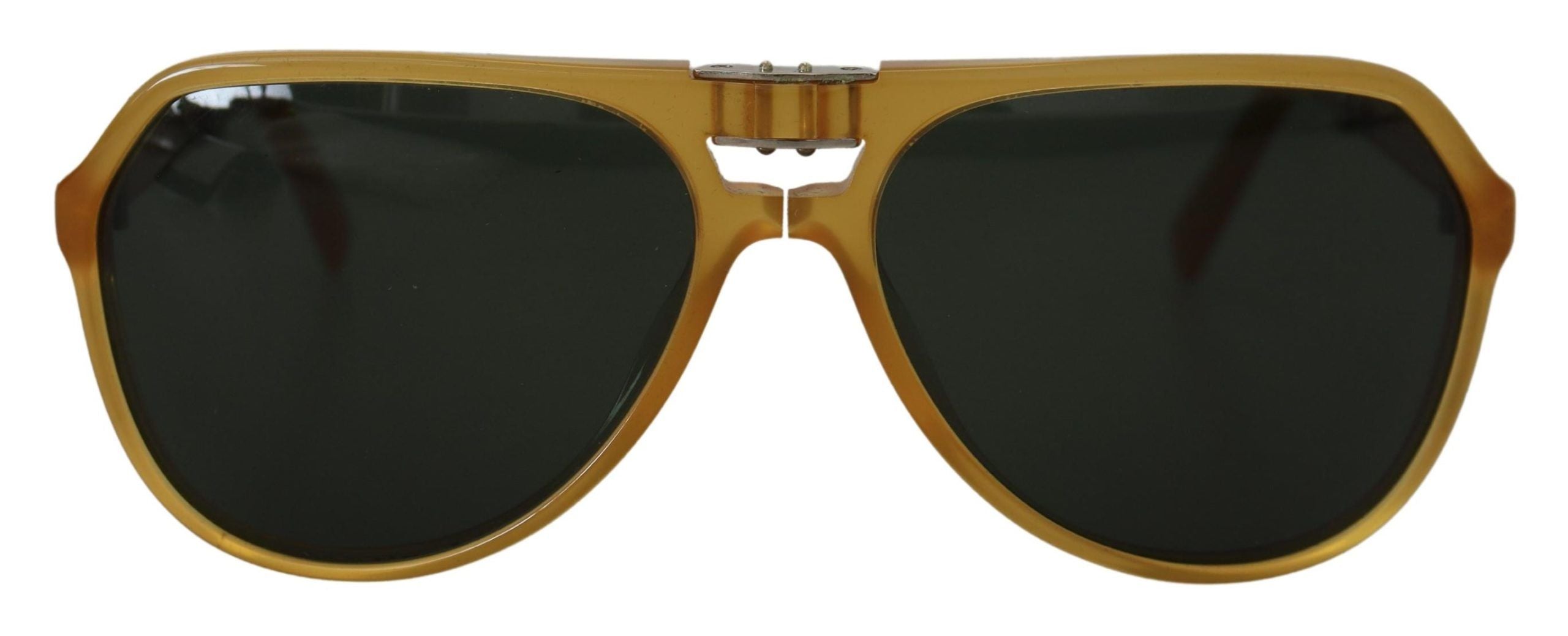 Yellow Acetate Black Lens Aviator DG4196 Sunglasses - ventzia