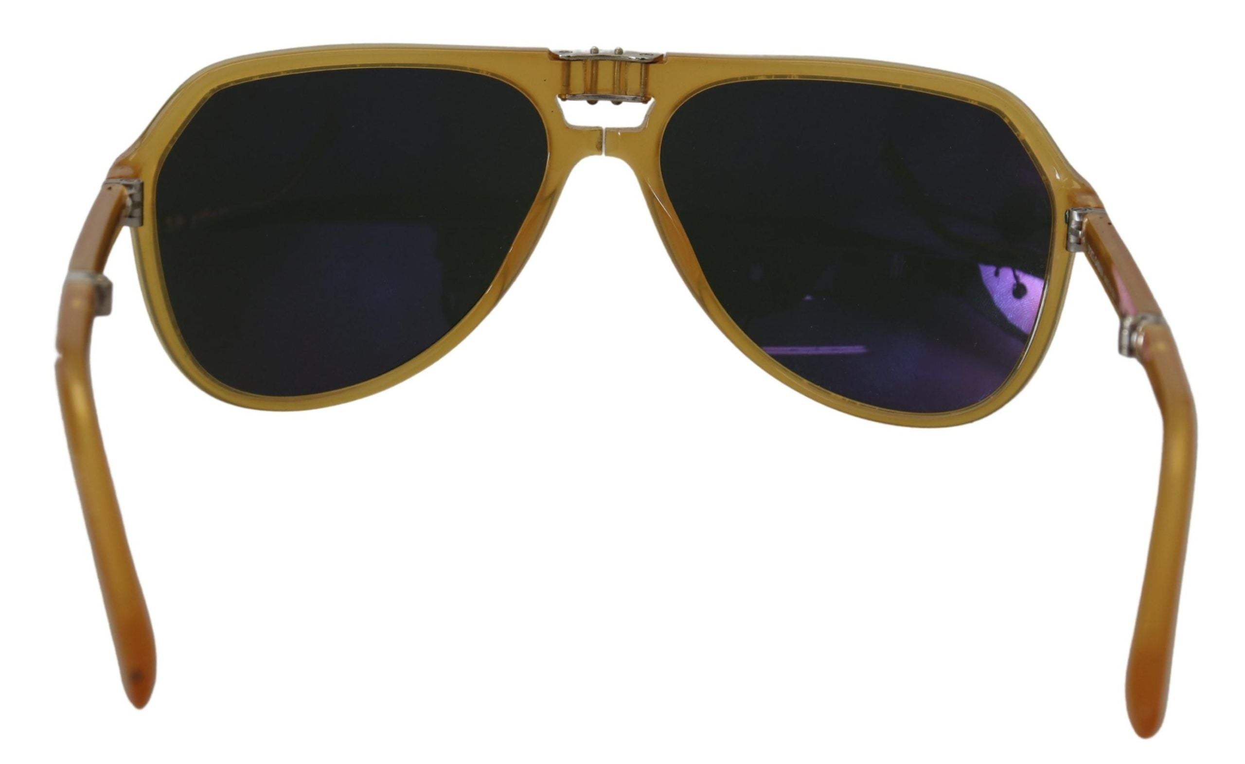 Yellow Acetate Black Lens Aviator DG4196 Sunglasses - ventzia