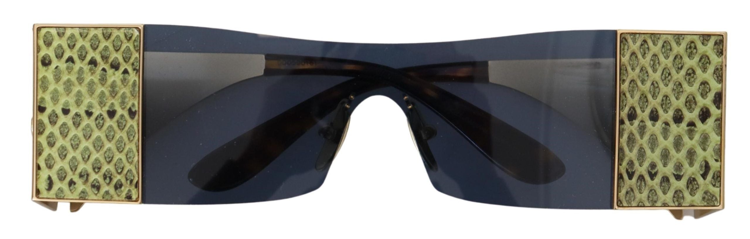 Gold Metal Rectangle Shades DG2263 Sunglasses - ventzia