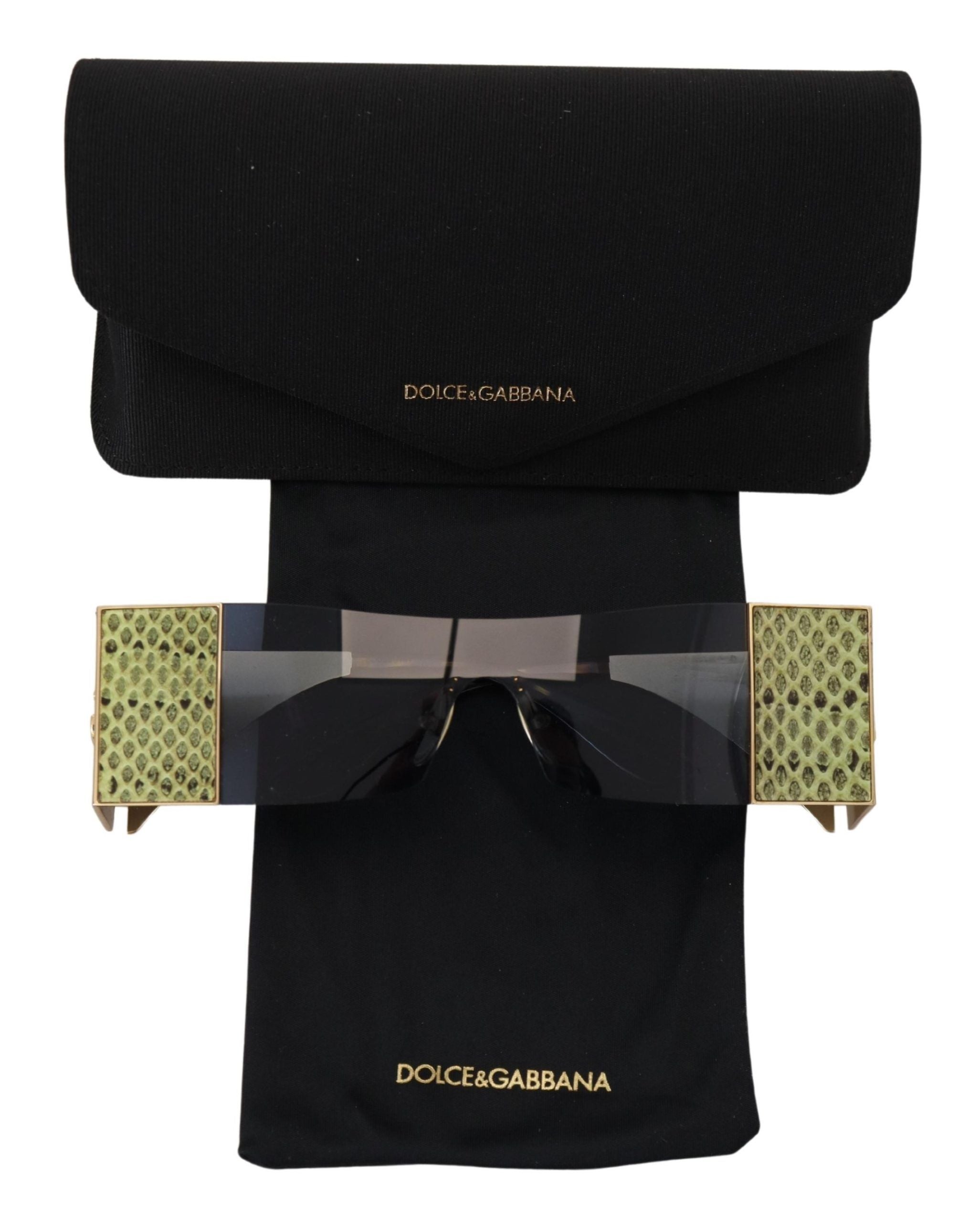 Gold Metal Rectangle Shades DG2263 Sunglasses - ventzia