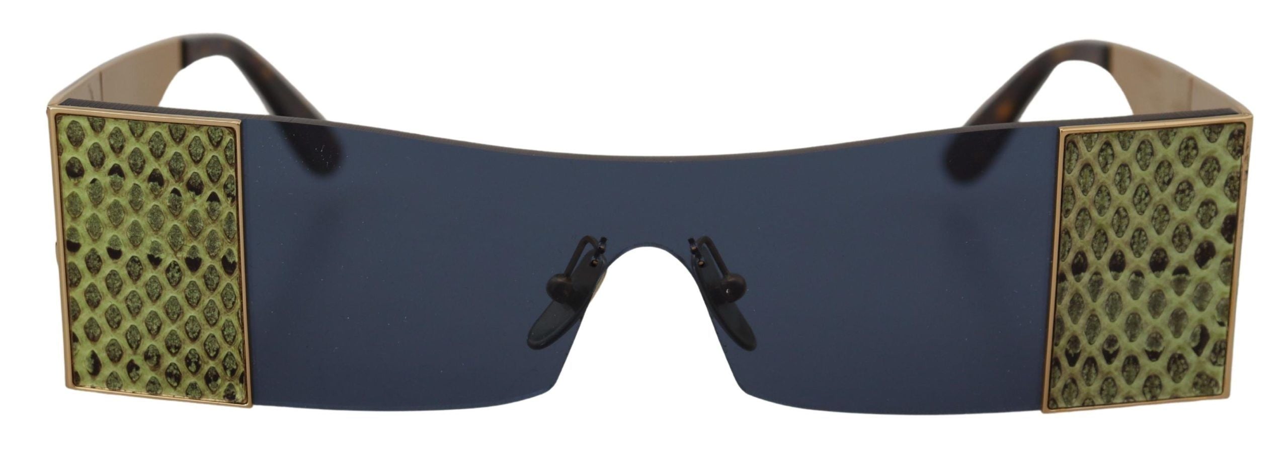 Gold Metal Rectangle Shades DG2263 Sunglasses - ventzia
