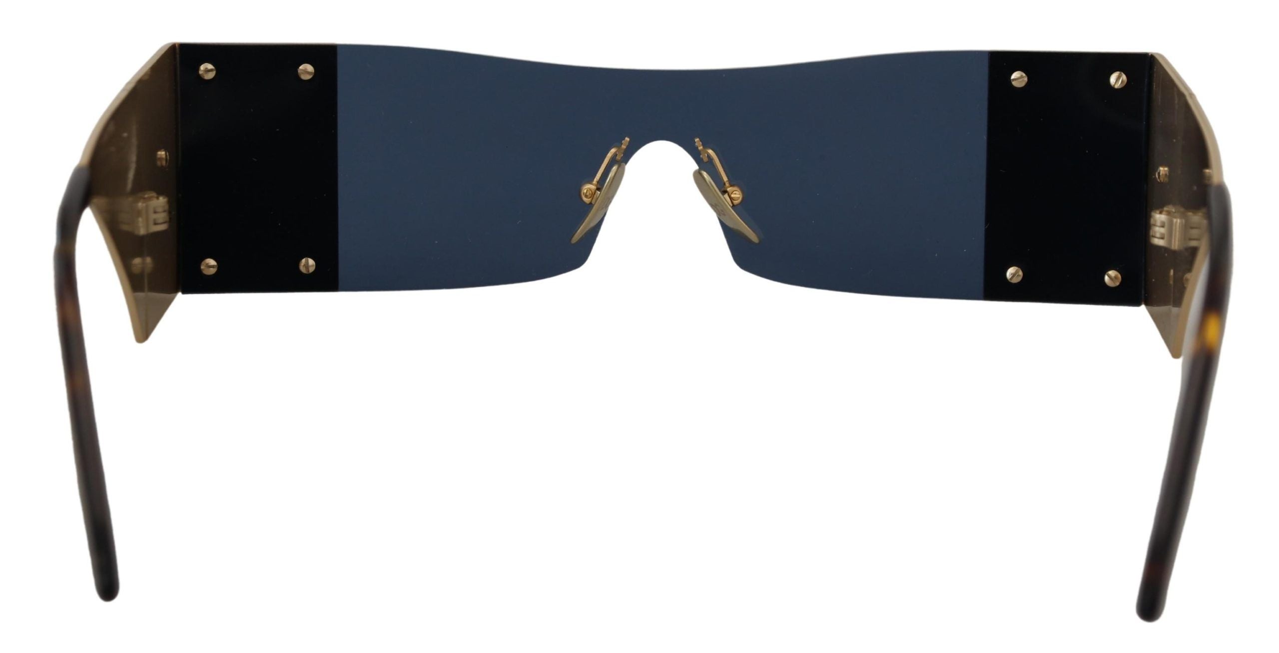 Gold Metal Rectangle Shades DG2263 Sunglasses - ventzia