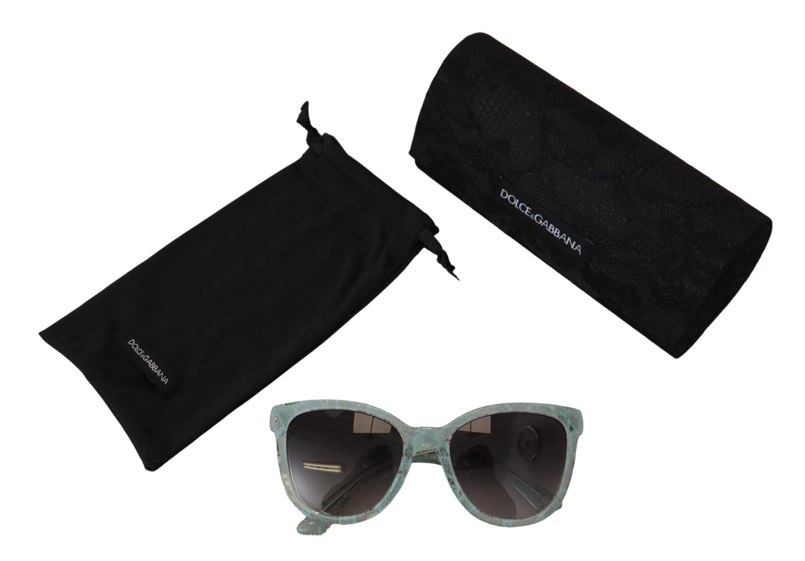 Blue Lace Acetate Crystal Round DG4190 Sunglasses - ventzia