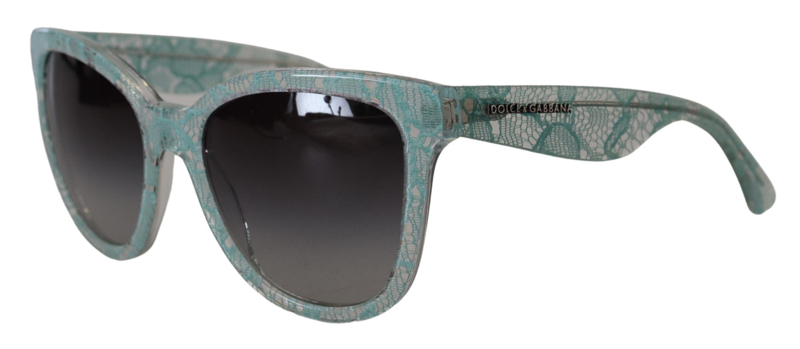 Blue Lace Acetate Crystal Round DG4190 Sunglasses - ventzia