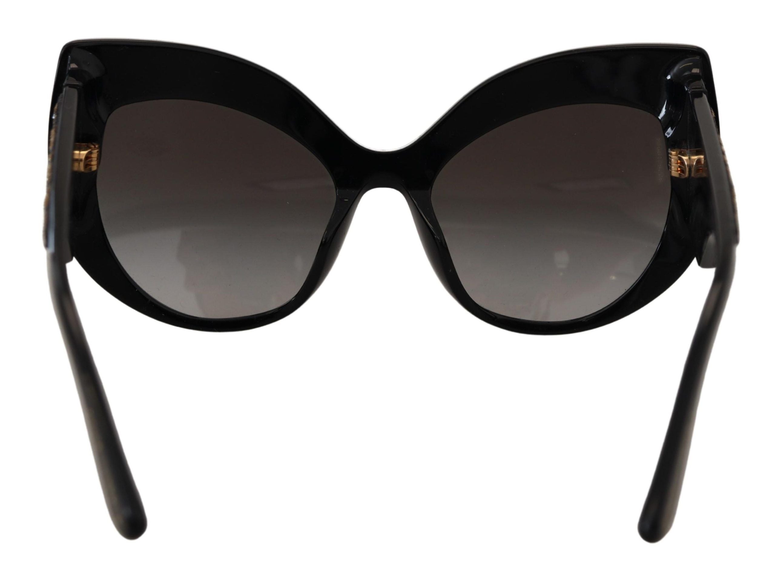 Black Gold Sequin Butterfly Polarized DG4326 Sunglasses - ventzia