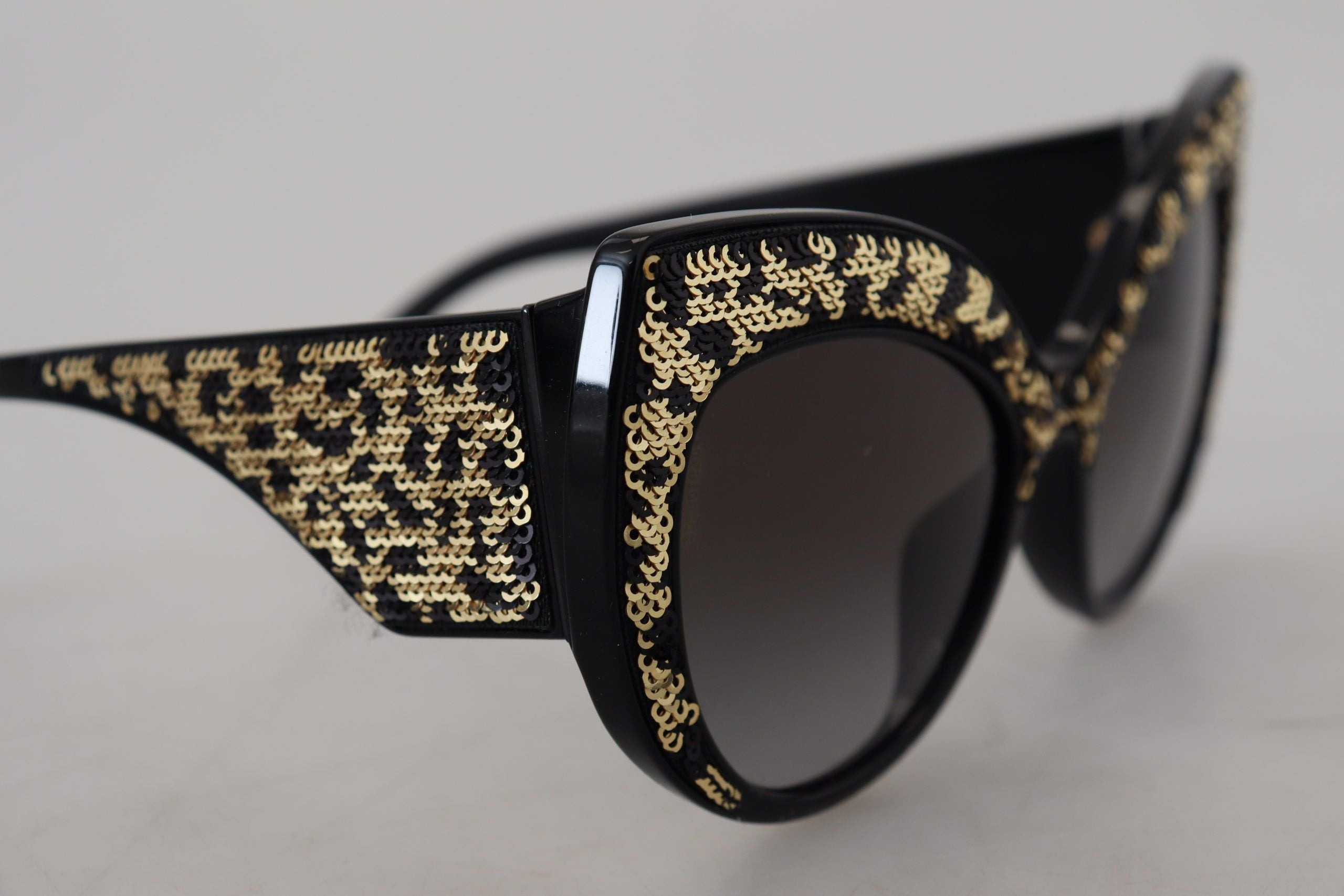 Black Gold Sequin Butterfly Polarized DG4326 Sunglasses - ventzia