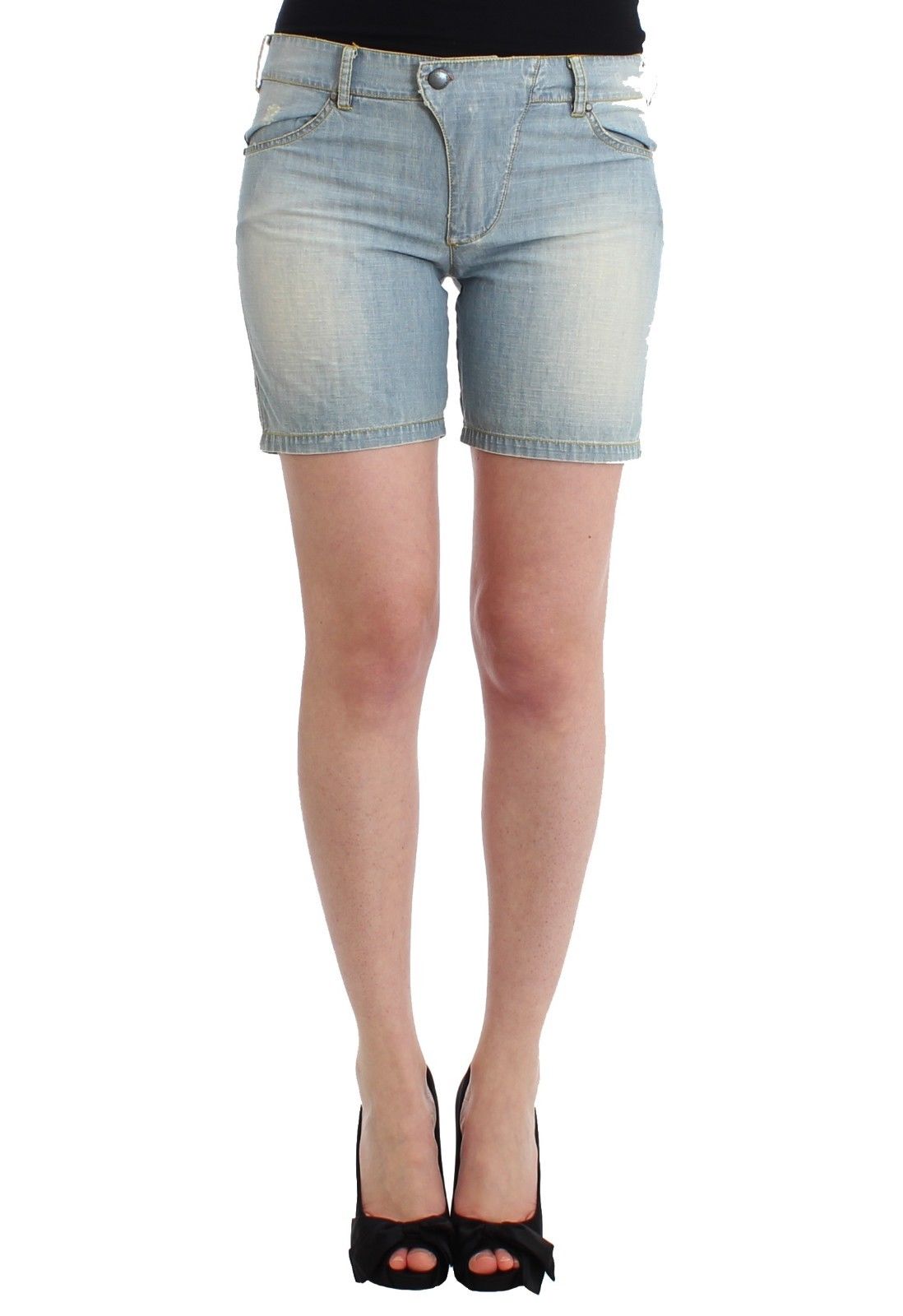 Chic Blue Denim Shorts - Ermanno Scervino - ventzia