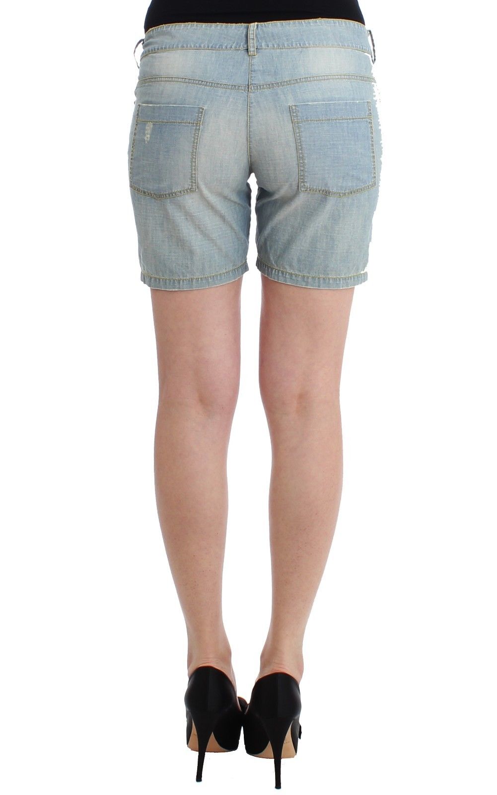 Chic Blue Denim Shorts - Ermanno Scervino - ventzia