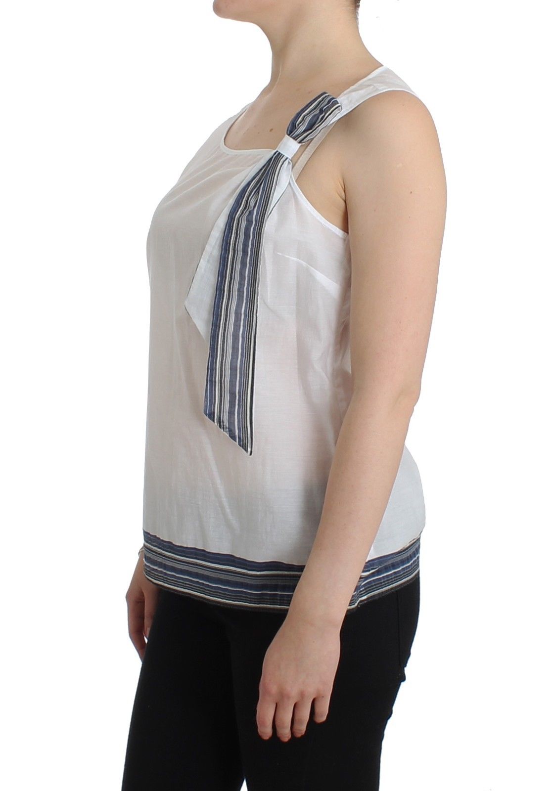 Elegant Cotton-Blend Bow Top - ventzia