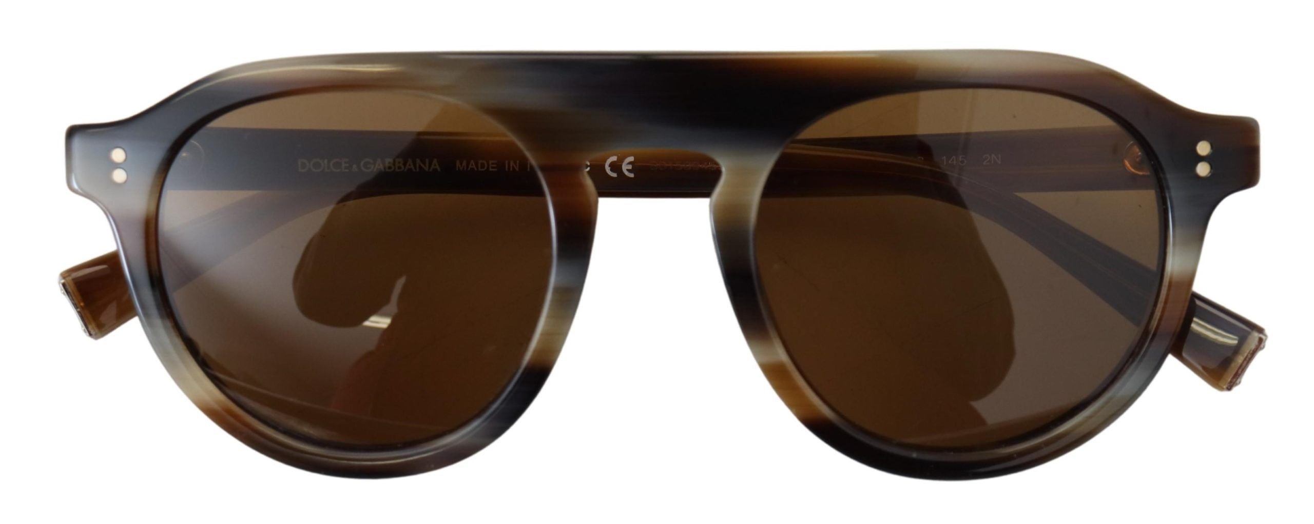 Brown Tortoise Oval Full Rim Eyewear DG4306 Sunglasses - ventzia