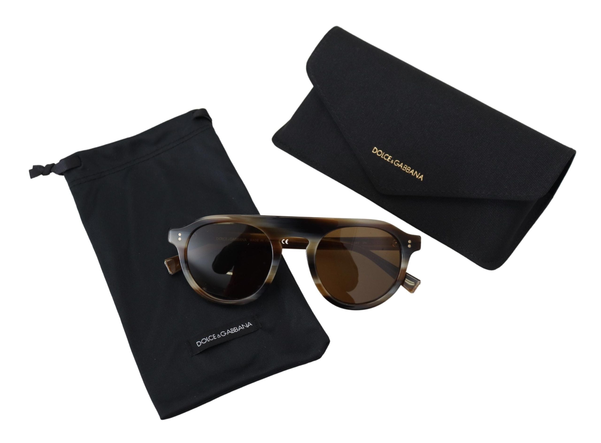 Brown Tortoise Oval Full Rim Eyewear DG4306 Sunglasses - ventzia