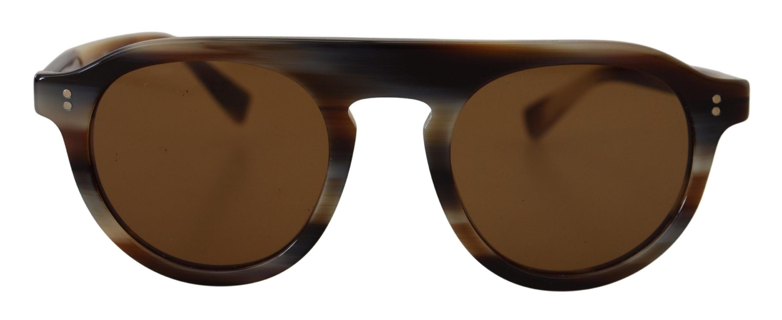 Brown Tortoise Oval Full Rim Eyewear DG4306 Sunglasses - ventzia