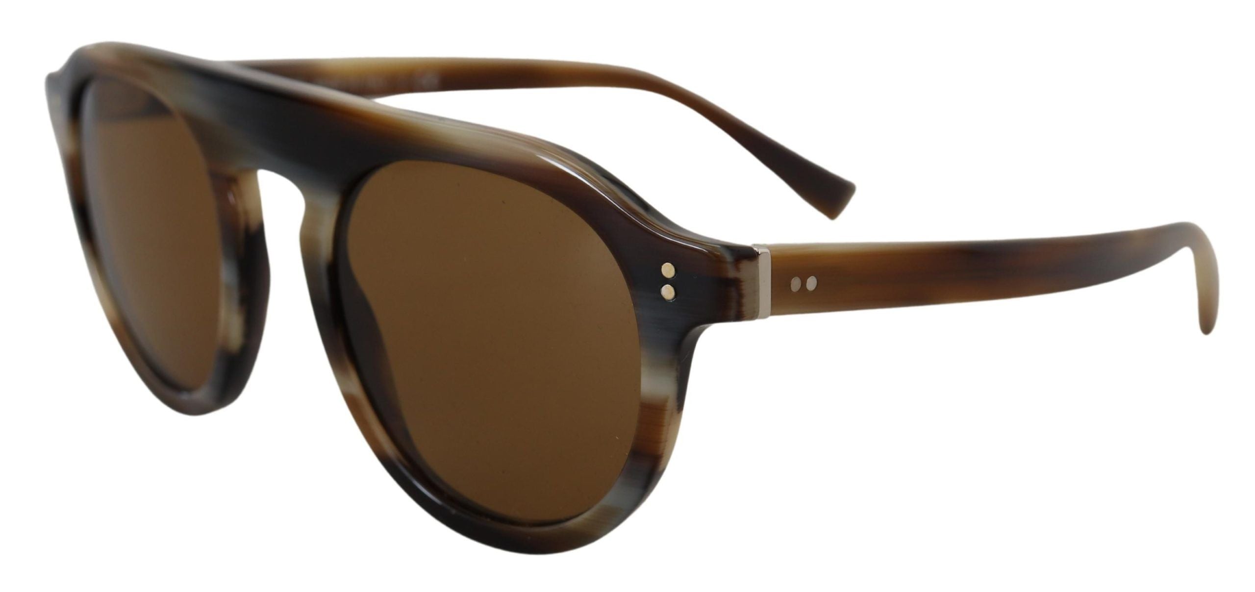 Brown Tortoise Oval Full Rim Eyewear DG4306 Sunglasses - ventzia