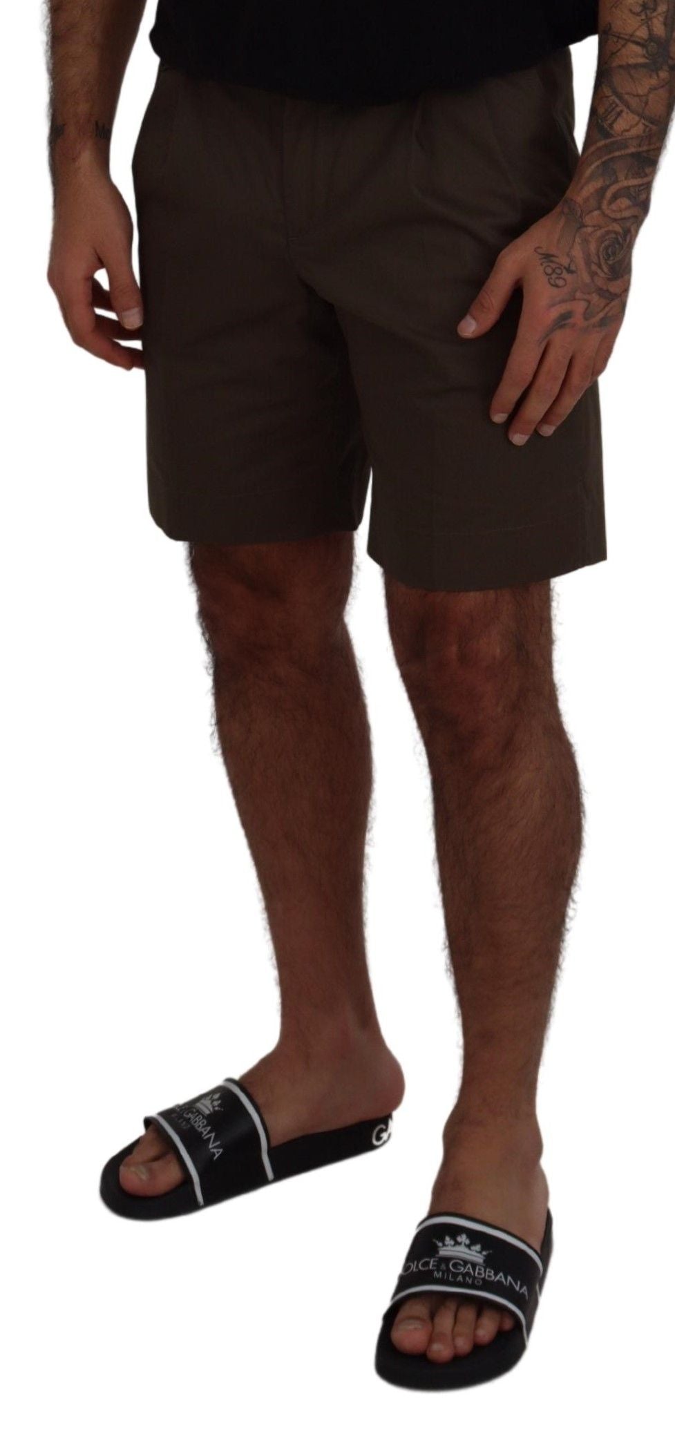 Green Chinos Cotton Casual Shorts - ventzia