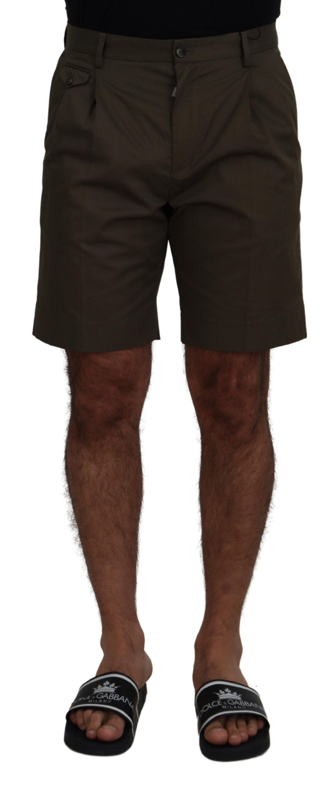 Green Chinos Cotton Casual Shorts - ventzia