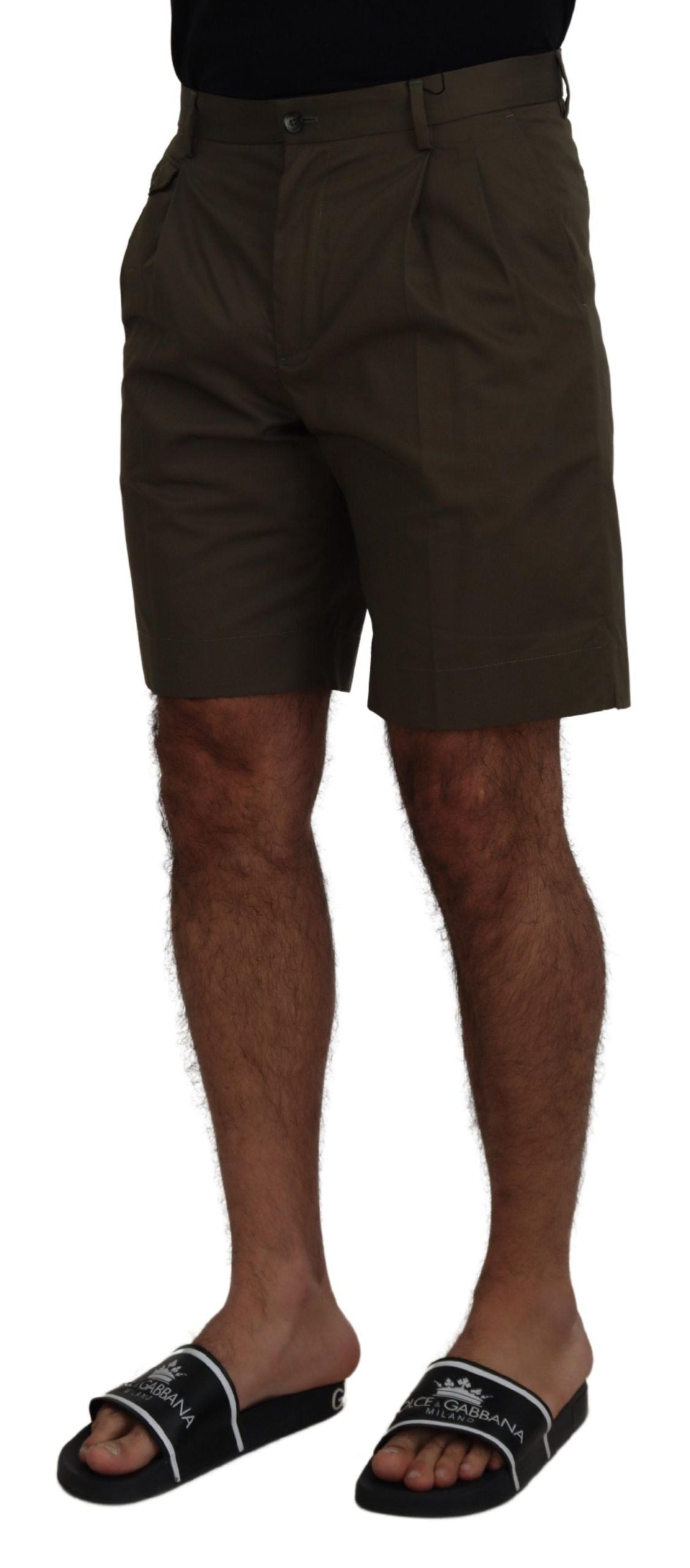 Green Chinos Cotton Casual Shorts - ventzia