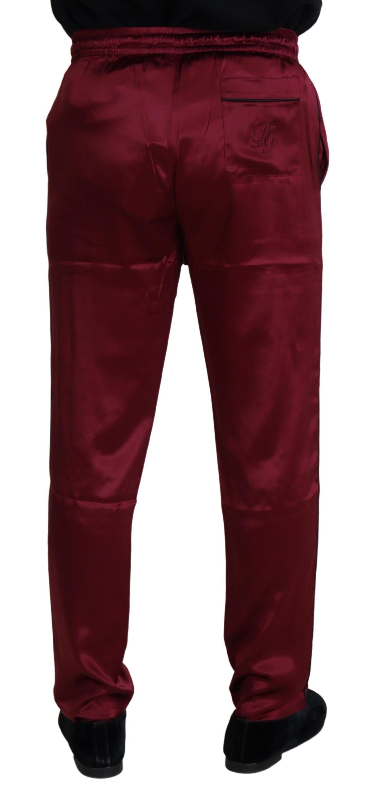 Bordeaux Silk DG Sleep Lounge Pants - ventzia