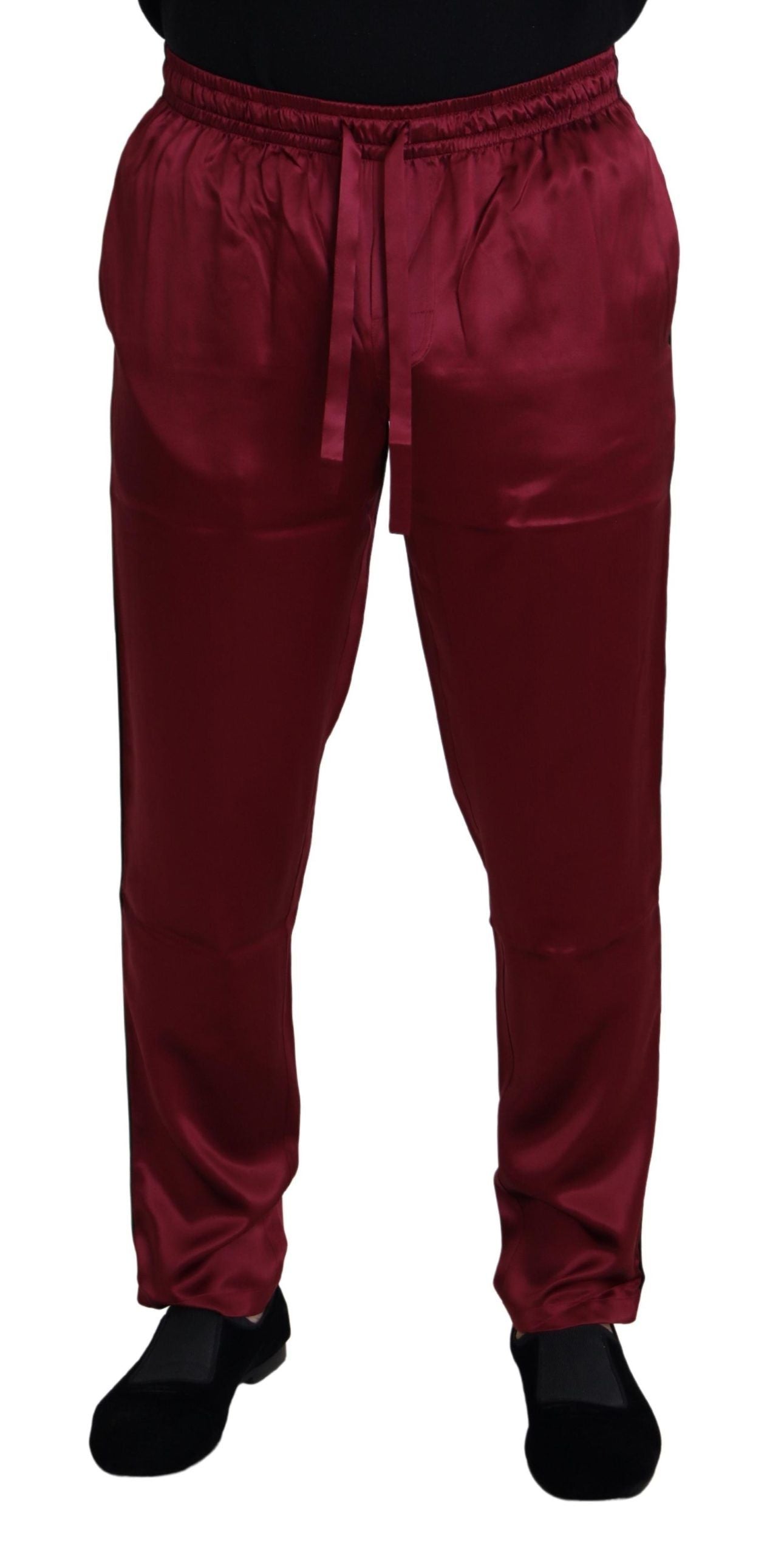 Bordeaux Silk DG Sleep Lounge Pants - ventzia