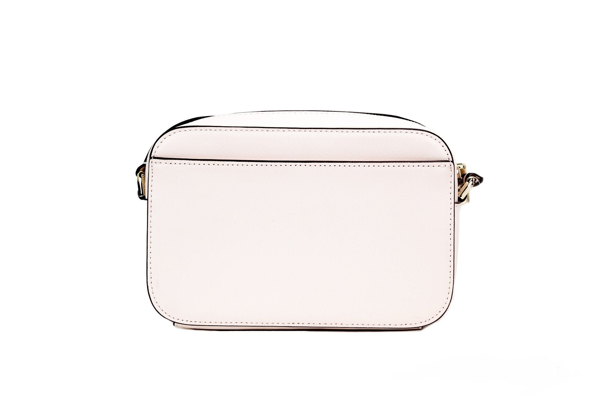Staci Mini Light Rose Saffiano Leather Camera Bag Crossbody Handbag - ventzia