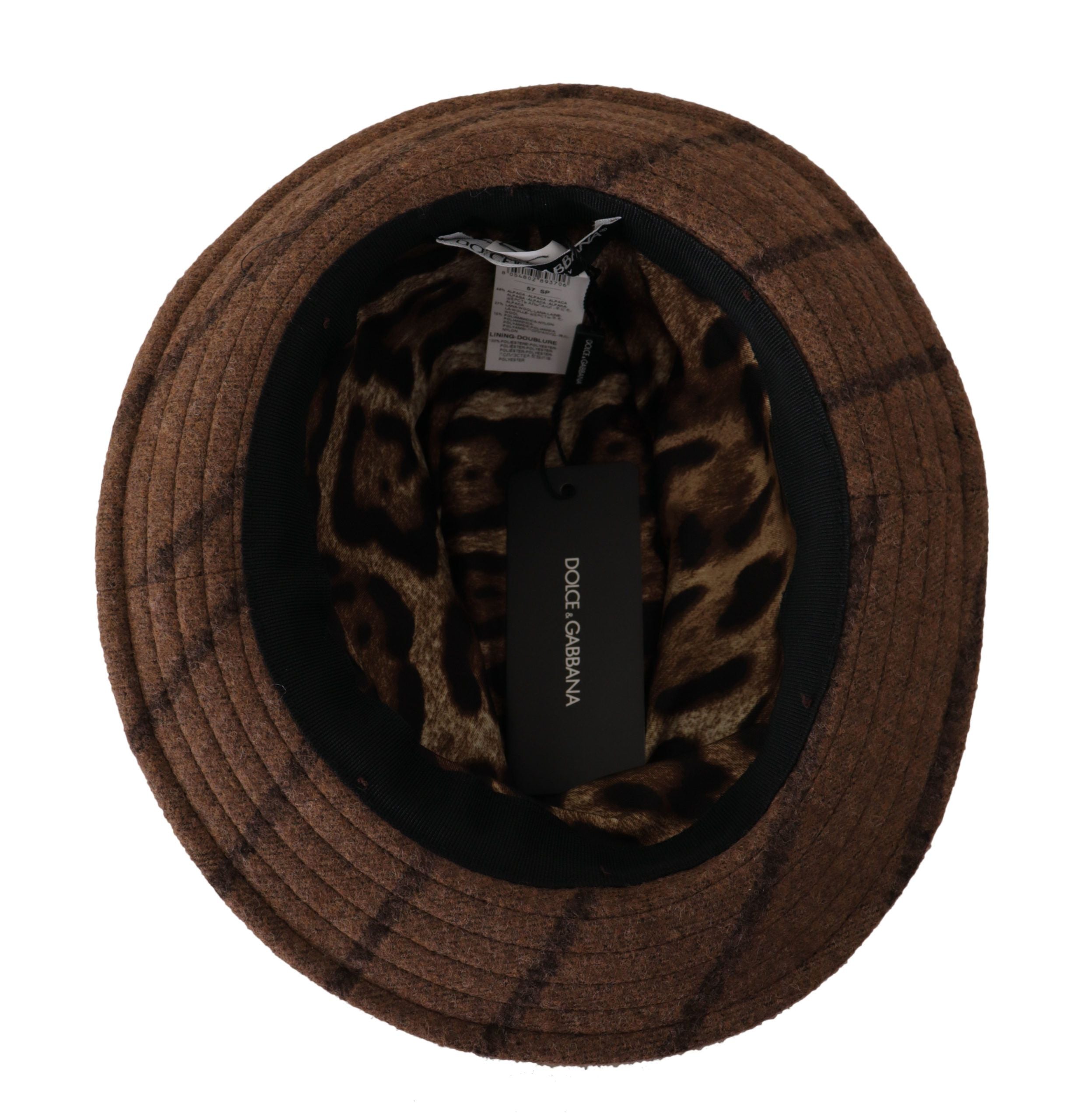 Brown Fedora Striped Print Summer Hat - ventzia