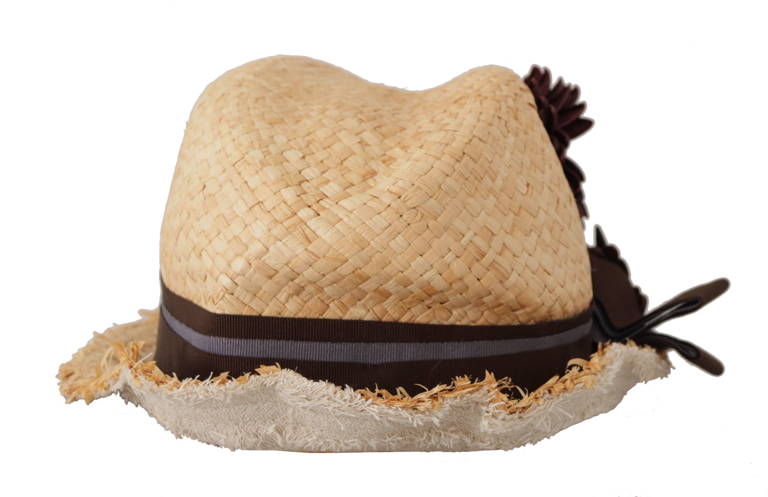 Yellow Ribbon Floral Embellished Straw Hat - ventzia