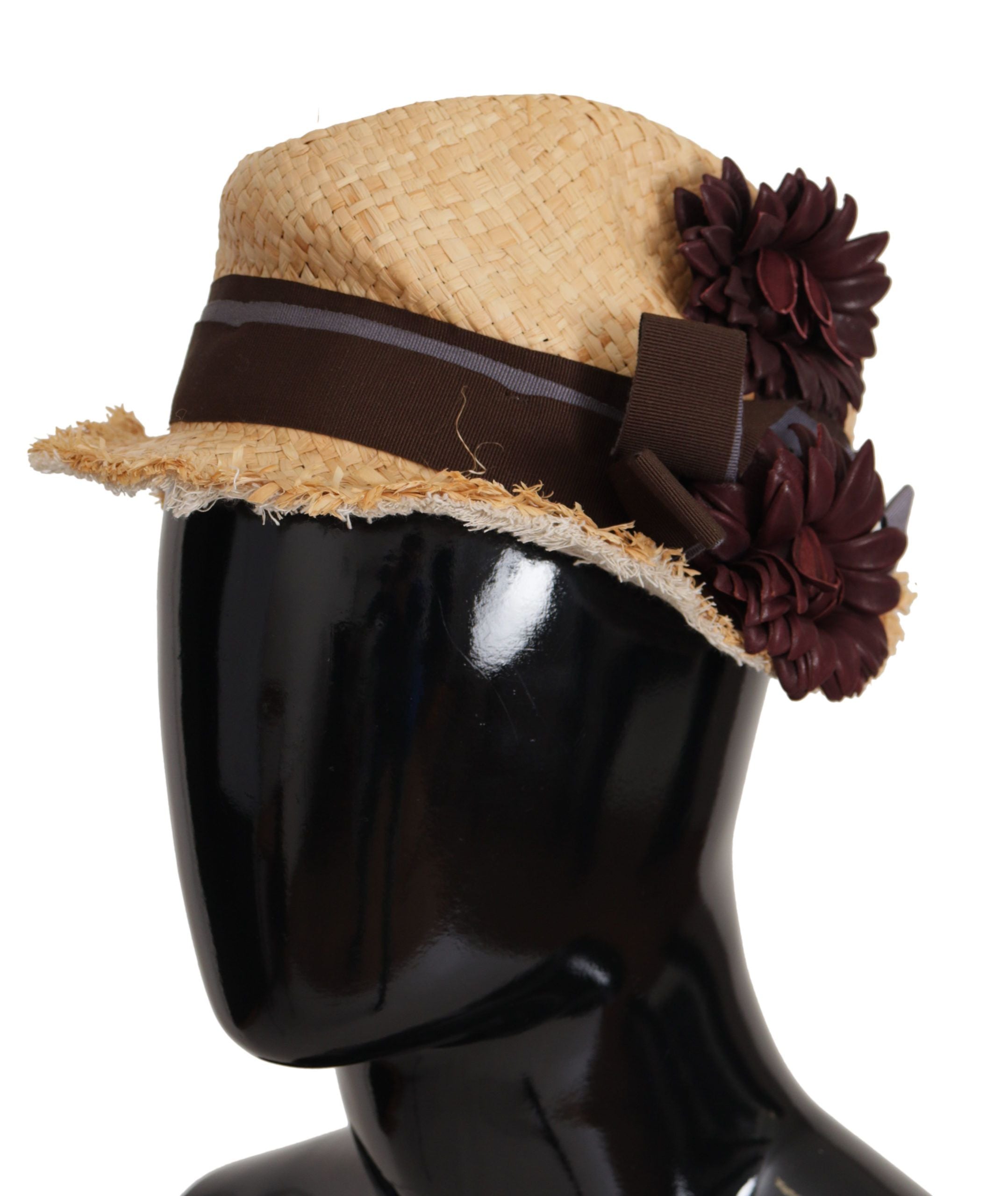 Yellow Ribbon Floral Embellished Straw Hat - ventzia