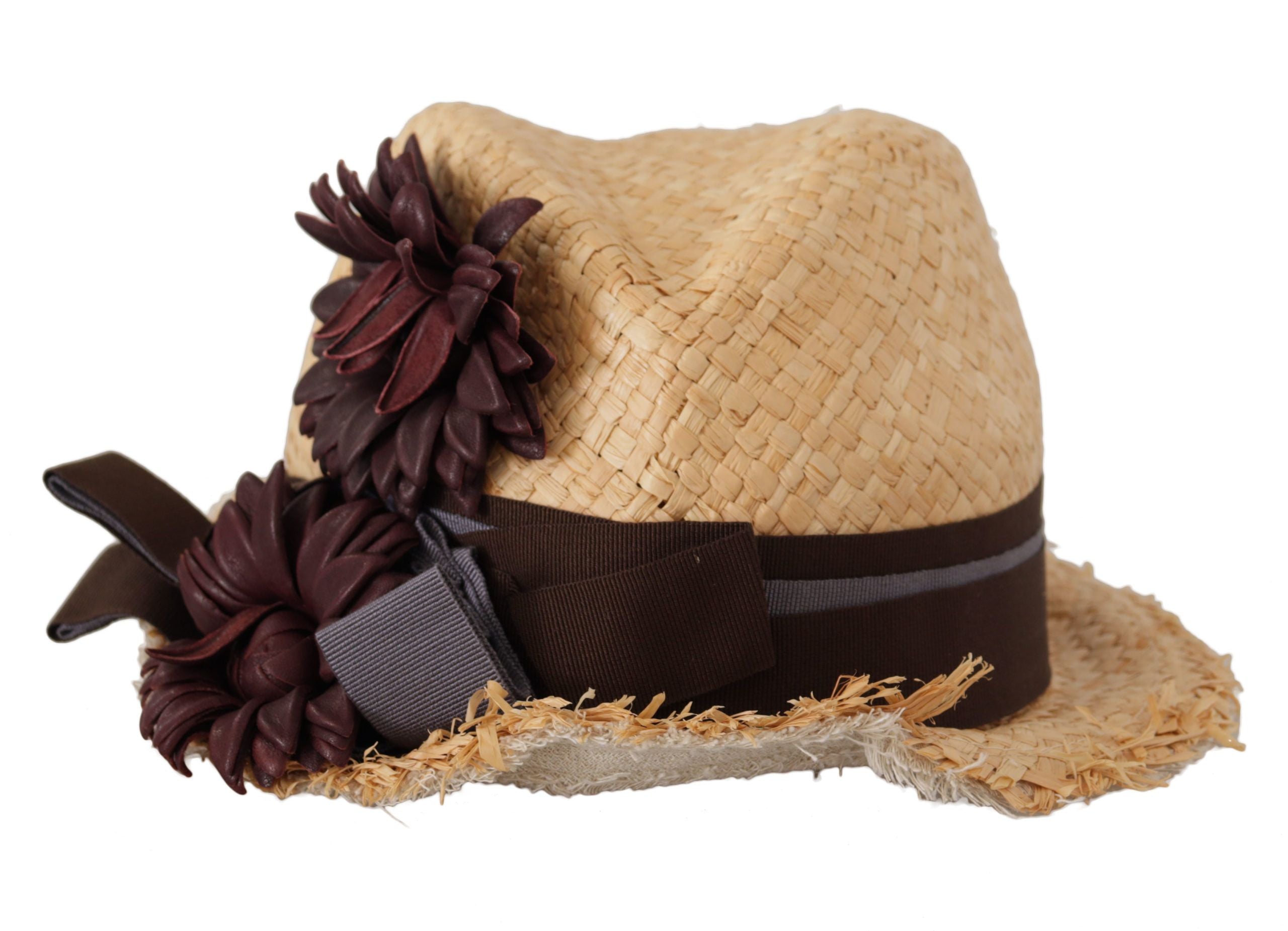 Yellow Ribbon Floral Embellished Straw Hat - ventzia