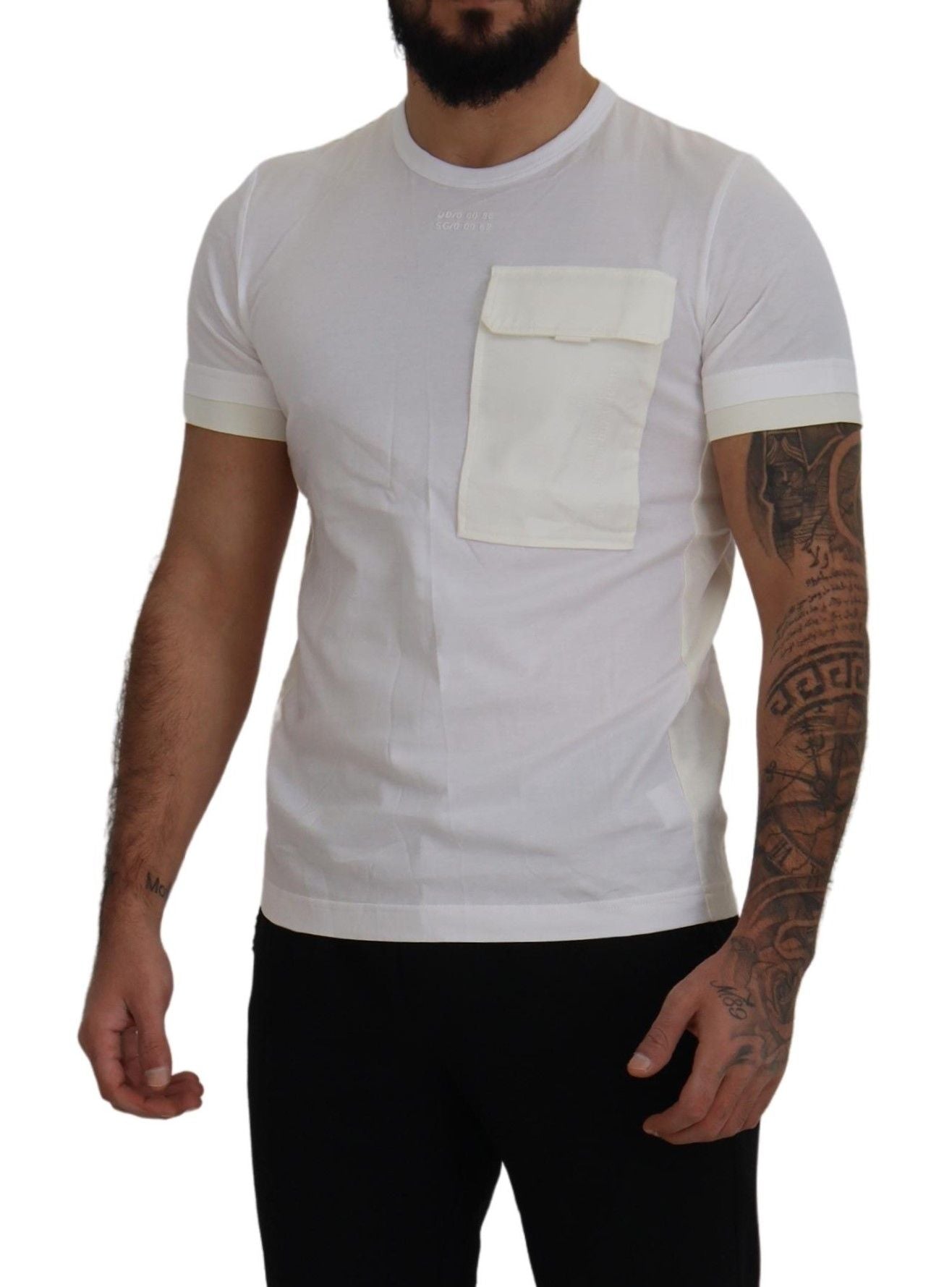 White Flap Pocket Short Sleeves T-shirt - ventzia