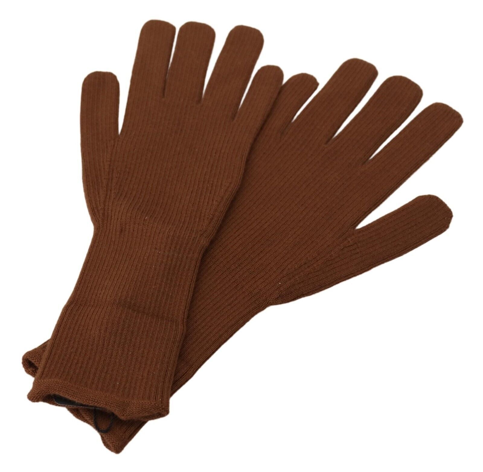 Brown Cashmere Knitted Hands Mitten Mens Gloves - ventzia