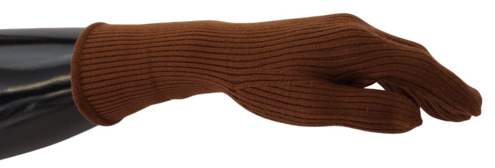 Brown Cashmere Knitted Hands Mitten Mens Gloves - ventzia