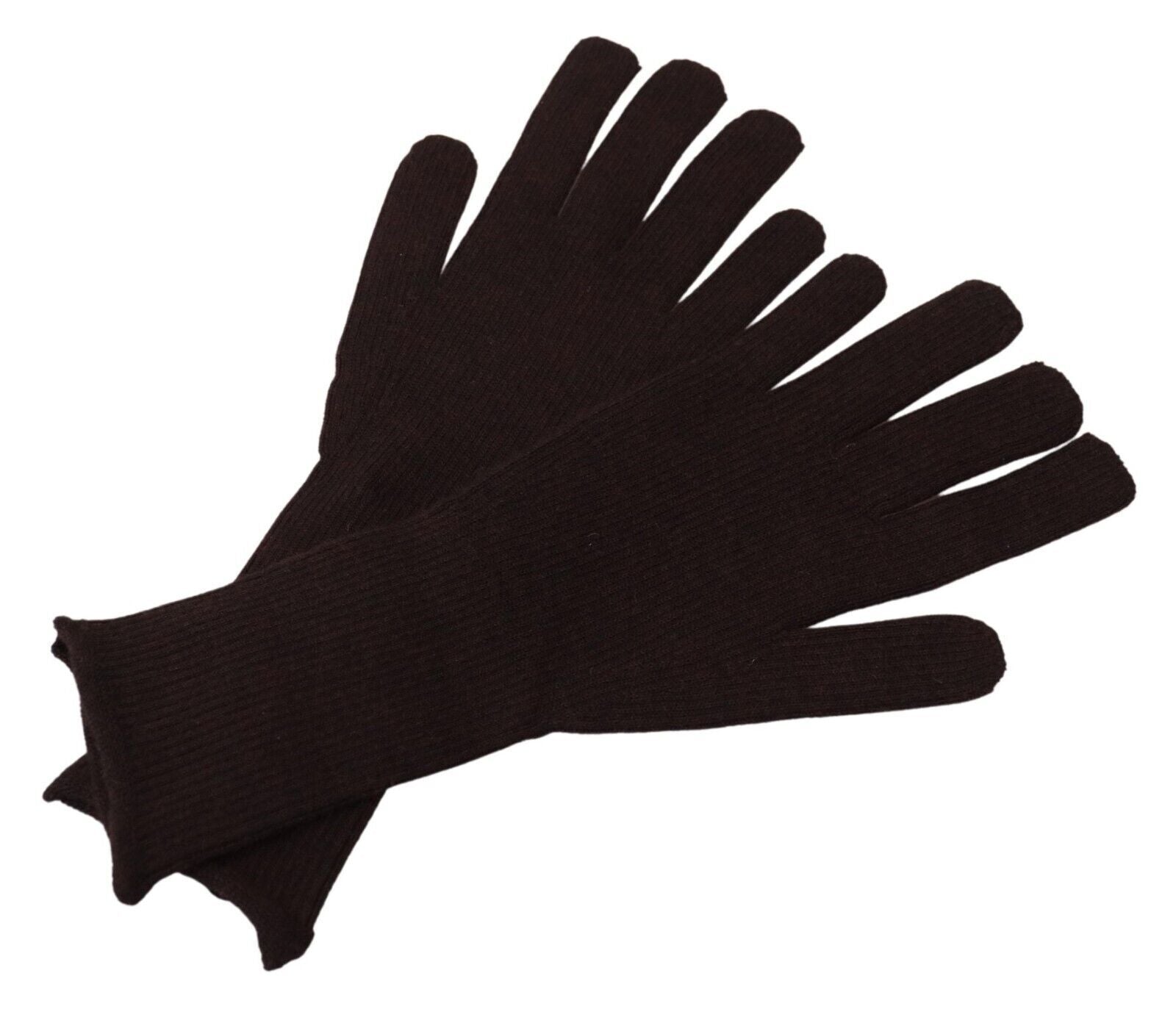 Brown Cashmere Silk Hands Mitten Mens Gloves - ventzia