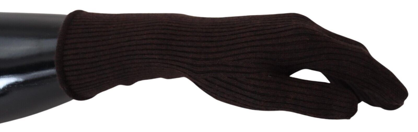 Brown Cashmere Silk Hands Mitten Mens Gloves - ventzia