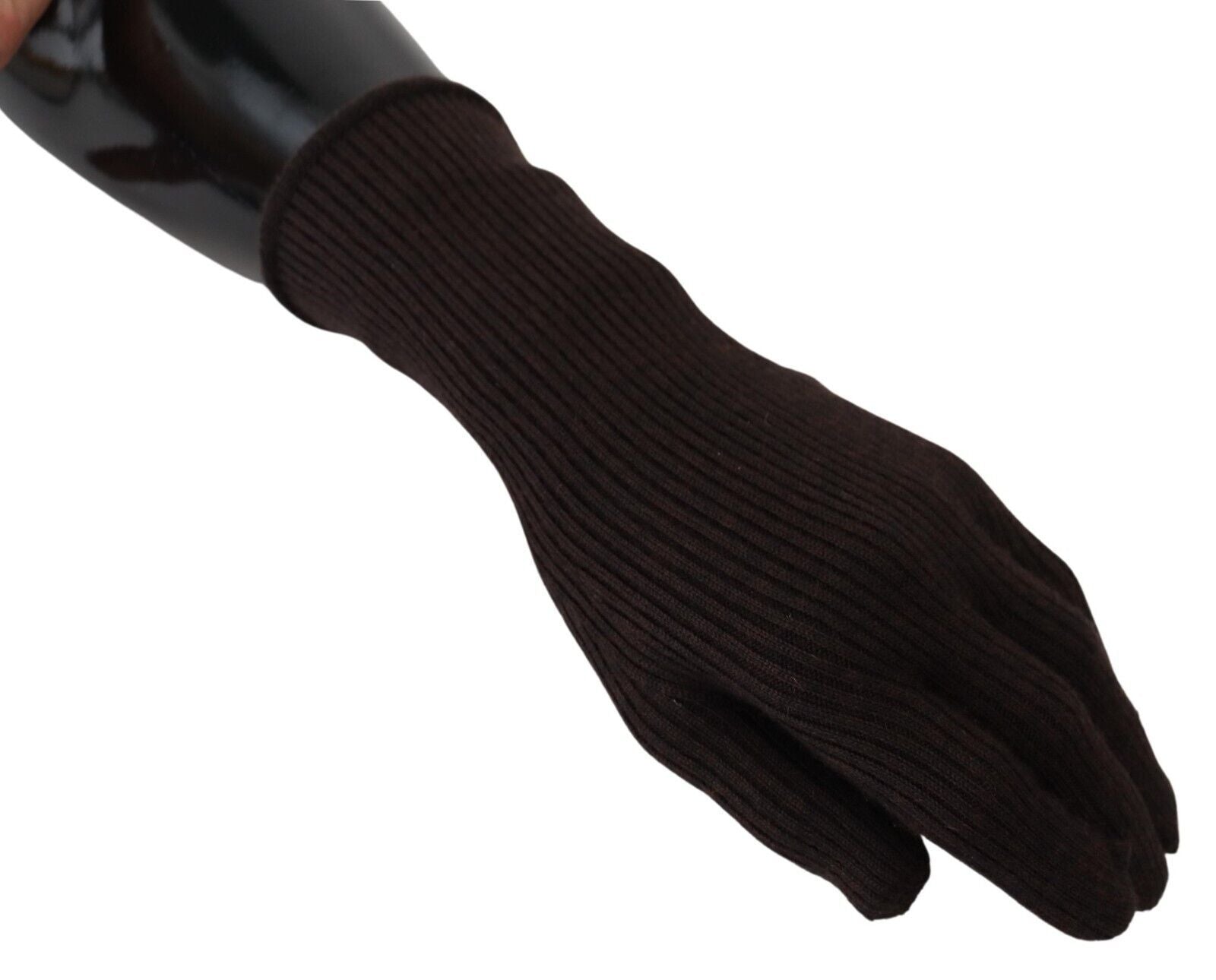 Brown Cashmere Silk Hands Mitten Mens Gloves - ventzia