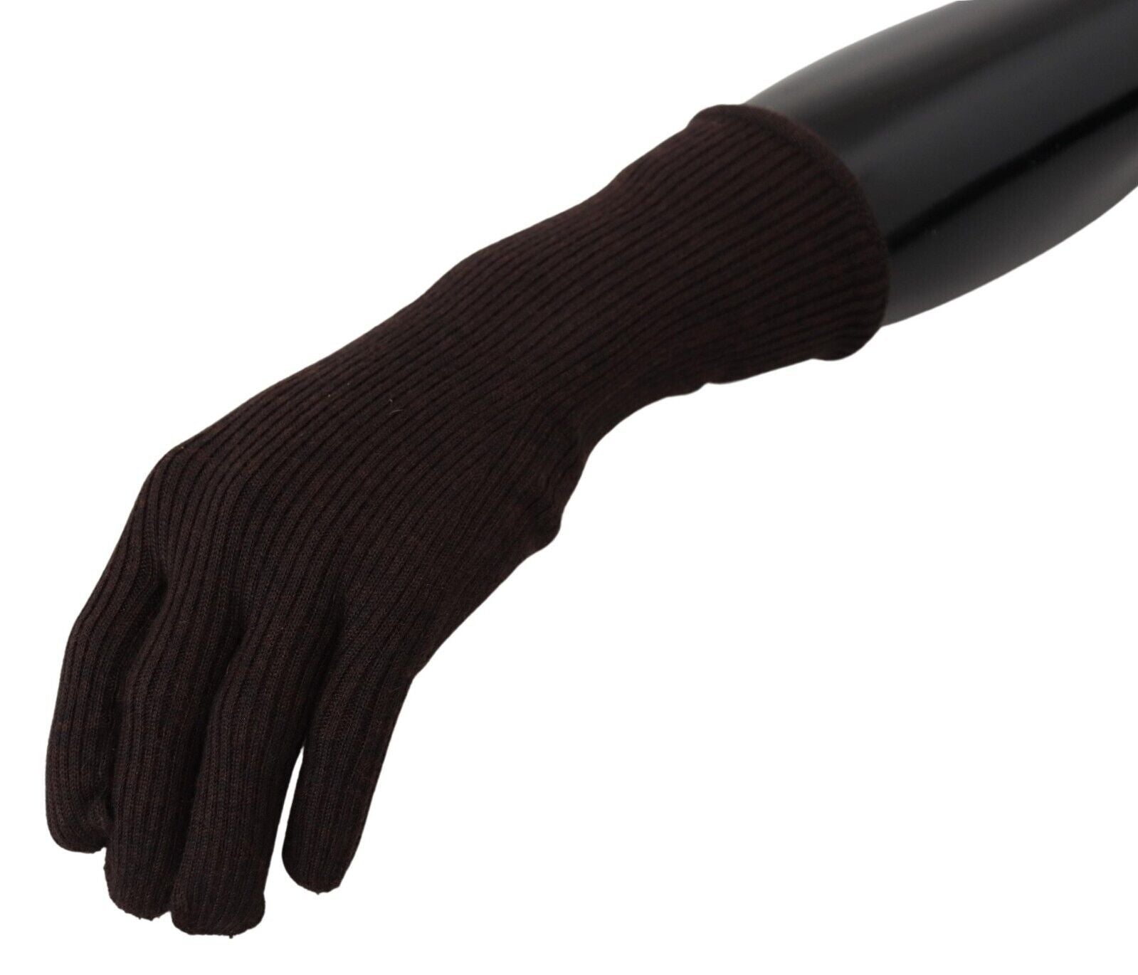 Brown Cashmere Silk Hands Mitten Mens Gloves - ventzia