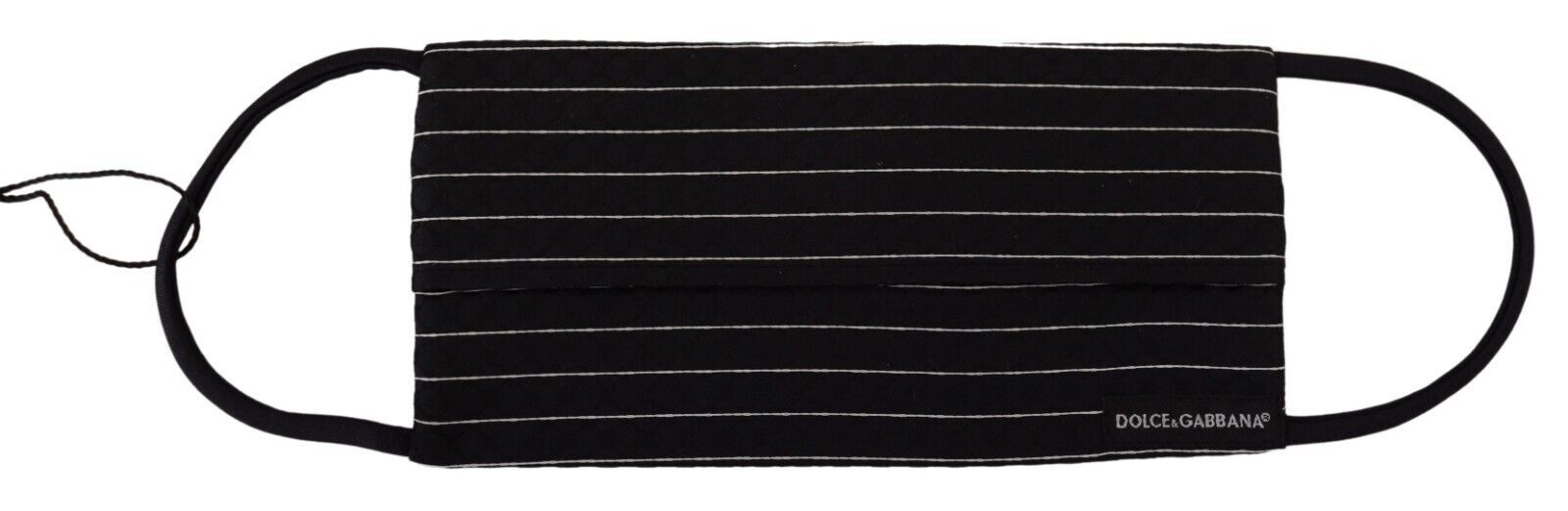 Black White Stripes Elastic Ear Strap One Size Face Mask - ventzia