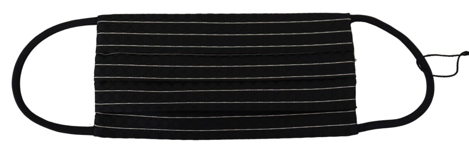 Black White Stripes Elastic Ear Strap One Size Face Mask - ventzia